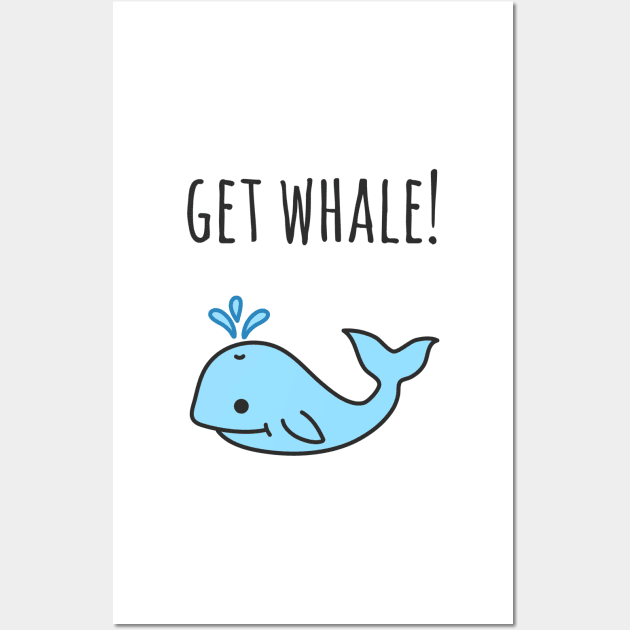 Funny Get Well Whale Pun Wall Art by faiiryliite